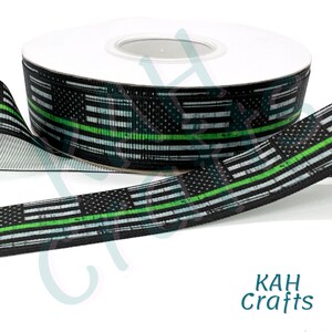 USDR Armed Forces Green Line Flag Grosgrain Ribbon You Choose Width - Etsy