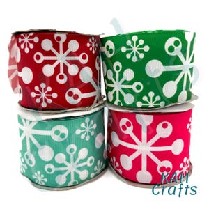 Sneeuwvlokken 3&quot; grosgrain lint 3 werven: kleur naar keuze