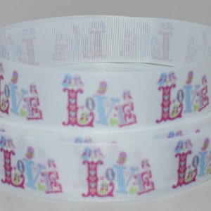 Fita de gorgurão Love 1"