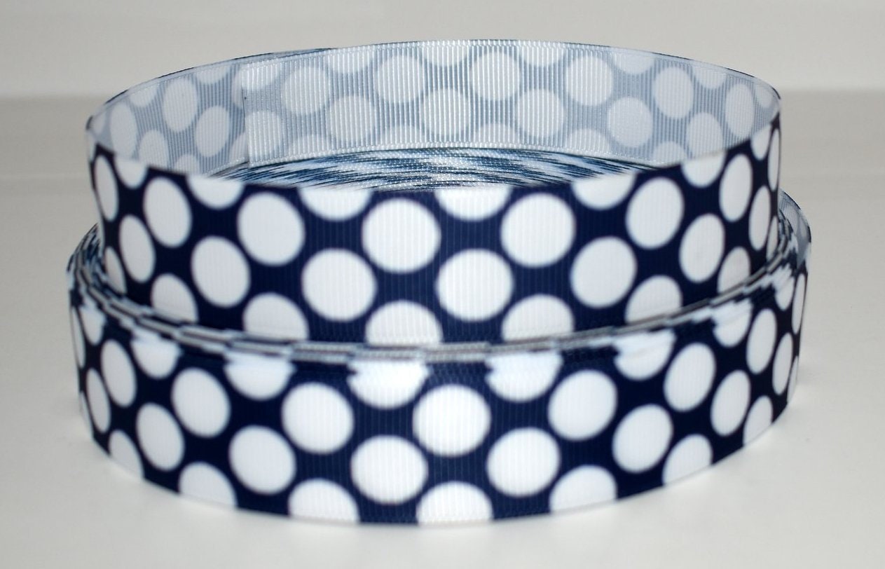 Polka Dots 7/8 Grosgrain Ribbon You Choose | Etsy