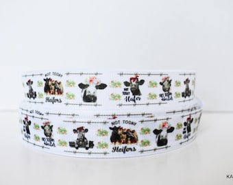 今日はダメ 雌牛の7/8インチ グログランリボン 幅は選べます - Etsy 日本