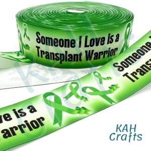 USDR Transplant Krieger Lunge Grün Bewusstsein Band Ripsband Sie wählen Breite