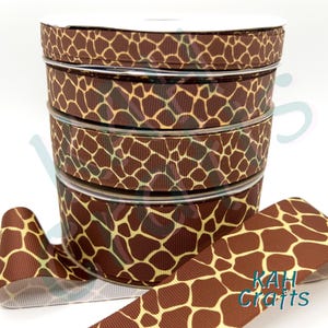Giraffen-Ripsband Sie wählen Breite