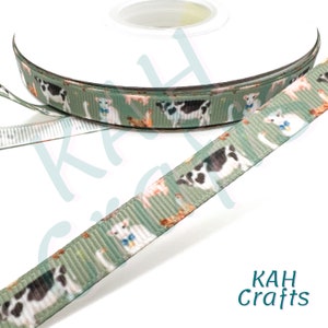 Farm Animals Sheep Goat Pig Cow Lamb Chicken Grosgrain Ribbon You ...