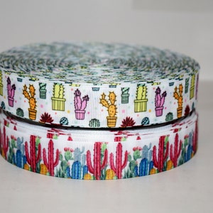 Cactus 7/8" grosgrainlint, naar keuze