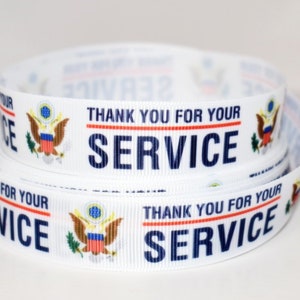 USDR Grazie per il vostro servizio Nastro in grosgrain da 5/8" o 7/8".