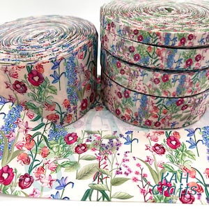 Wildflowers Grosgrain Ribbon You Choose Width