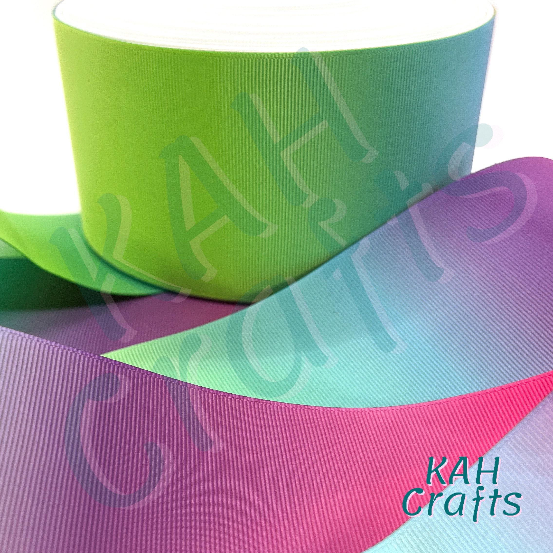 USDR Rainbow Vertical Ombre Color Fade Grosgrain Ribbon You Choose ...