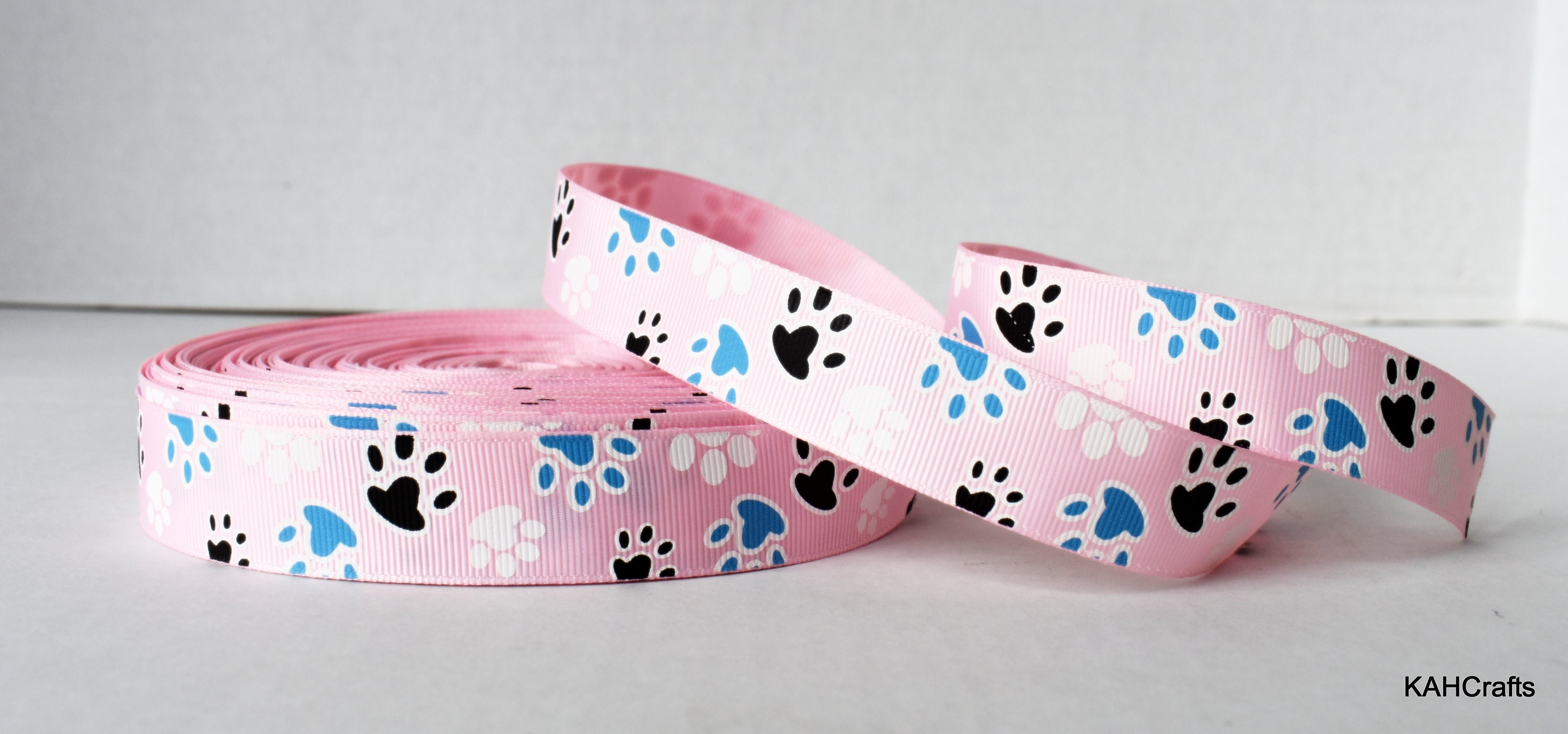 Paw Prints Lt Pink or Pink 7/8