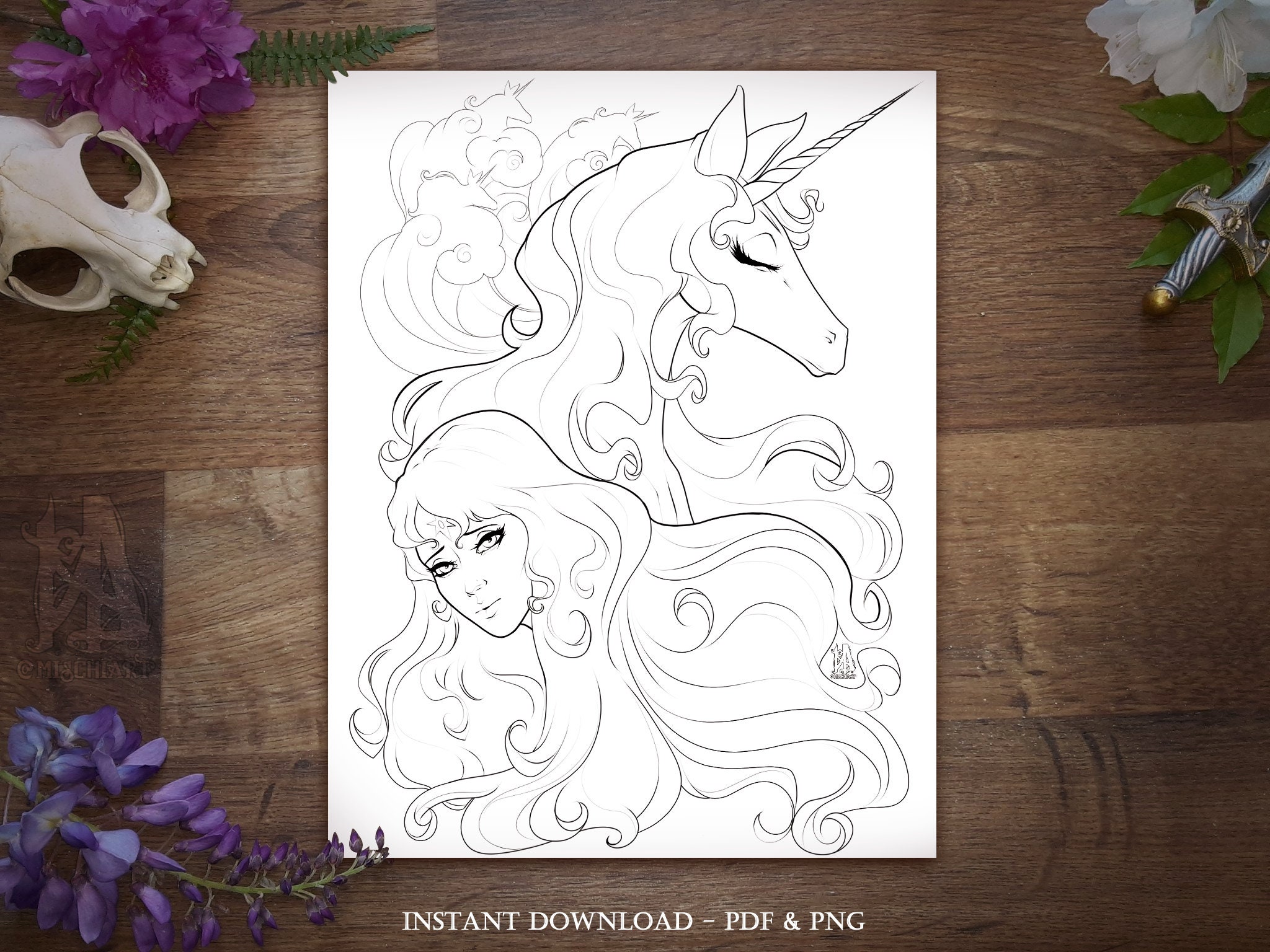 The Last Unicorn Coloring Pages