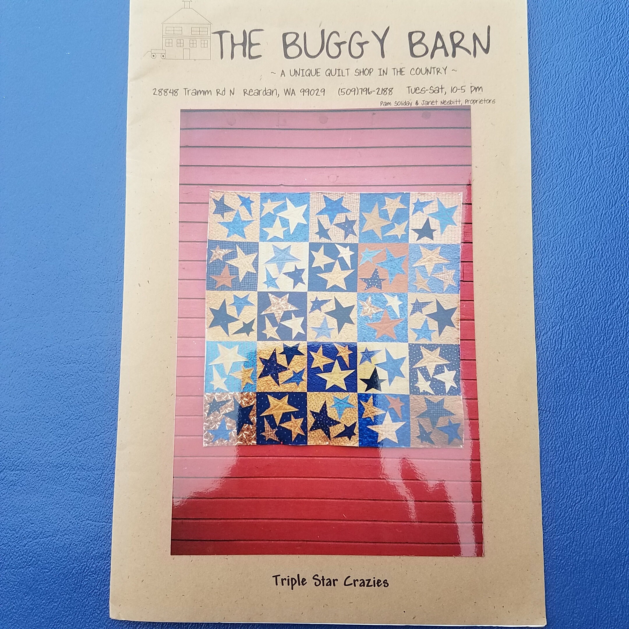 Triple Star Pattern Patriotic Star Quilt Pattern, Triple Star Crazies, by the Buggy Barn ...
