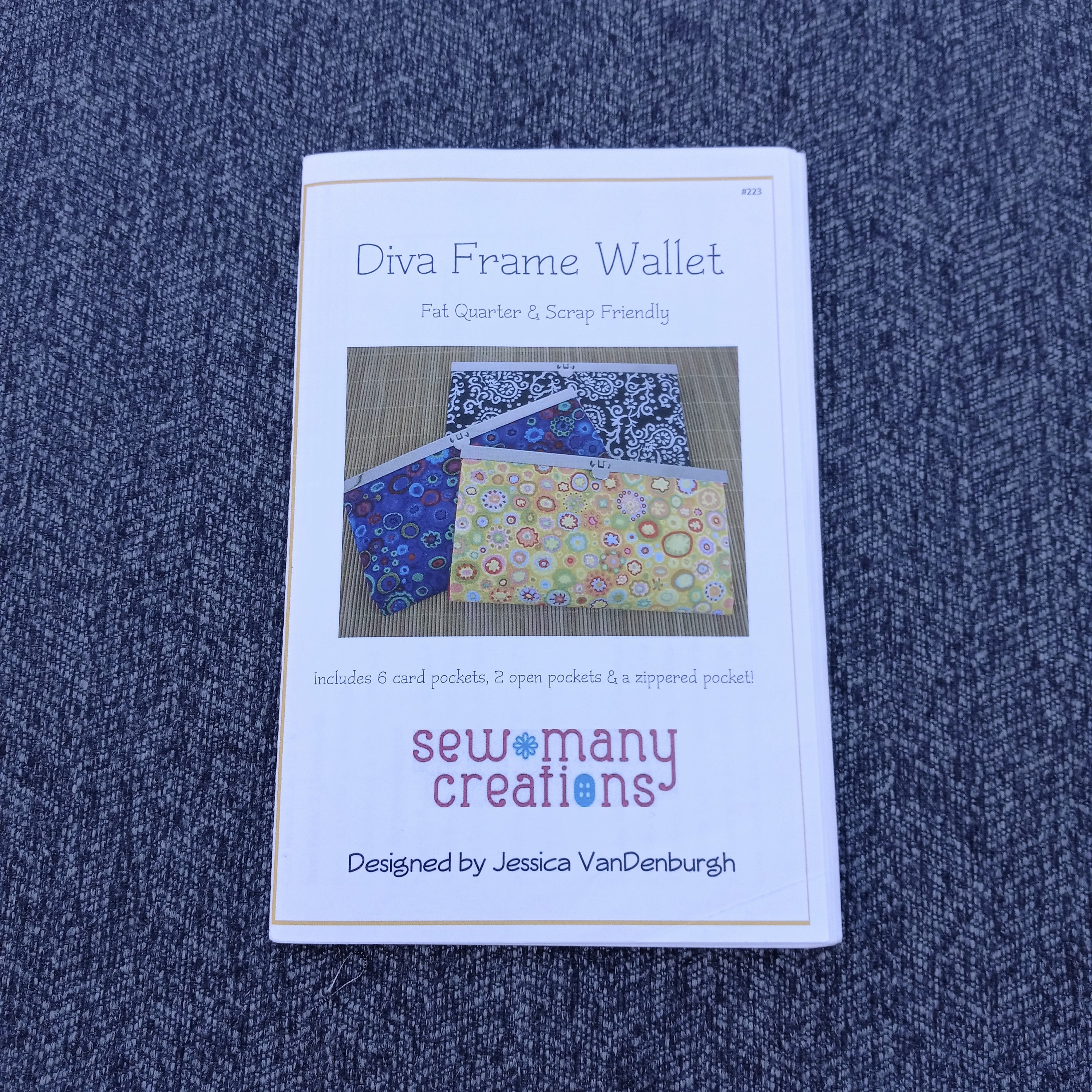 Fabric Wallet Pattern Diva Frame Wallet by Sew Many - Etsy