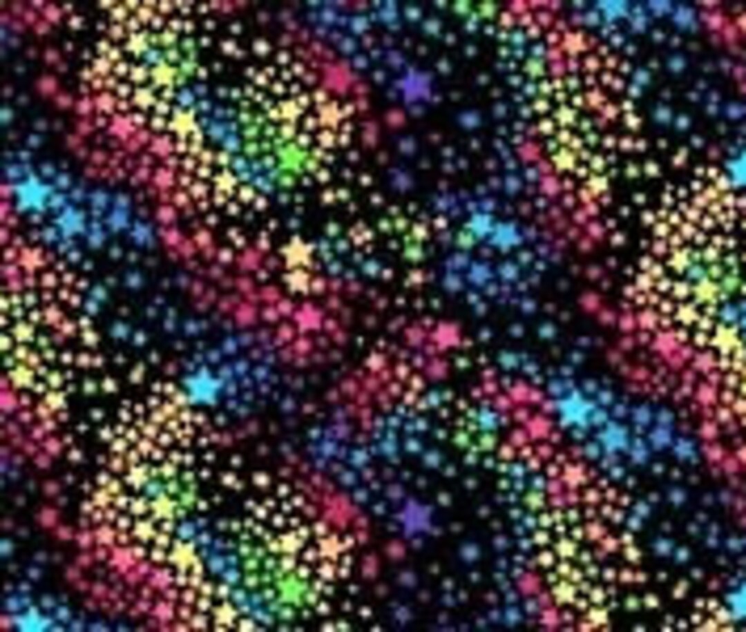 Colorful Sparkled Ombre Stars With Glitter, Rainbow Stars on Black, NEW ...