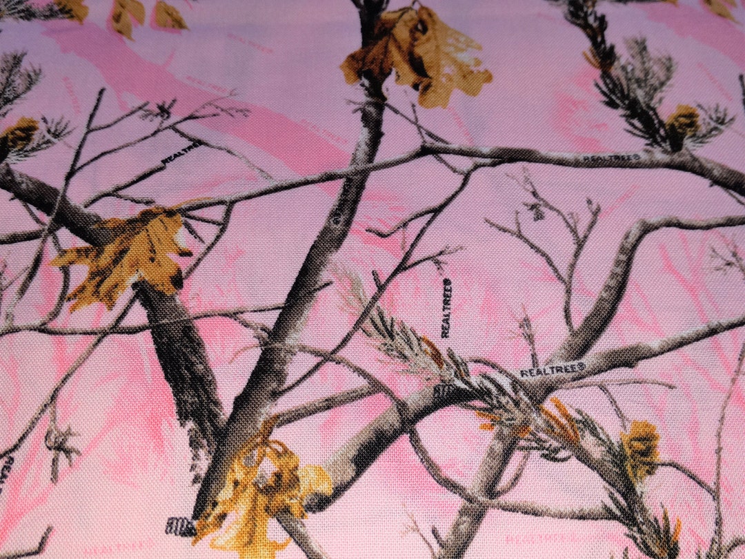 Pink Camo Fabric, Real Tree Fabric, Camouflage Large Print, Girls Room