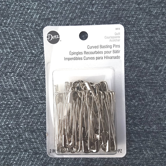 Buy Curved Basting Safety Pins, 2 Inch Pins for Basting Quilts, Dritz  Brand, Rust Resistant, NEW Quilting Sewing Supplies SS4459 Online in India  