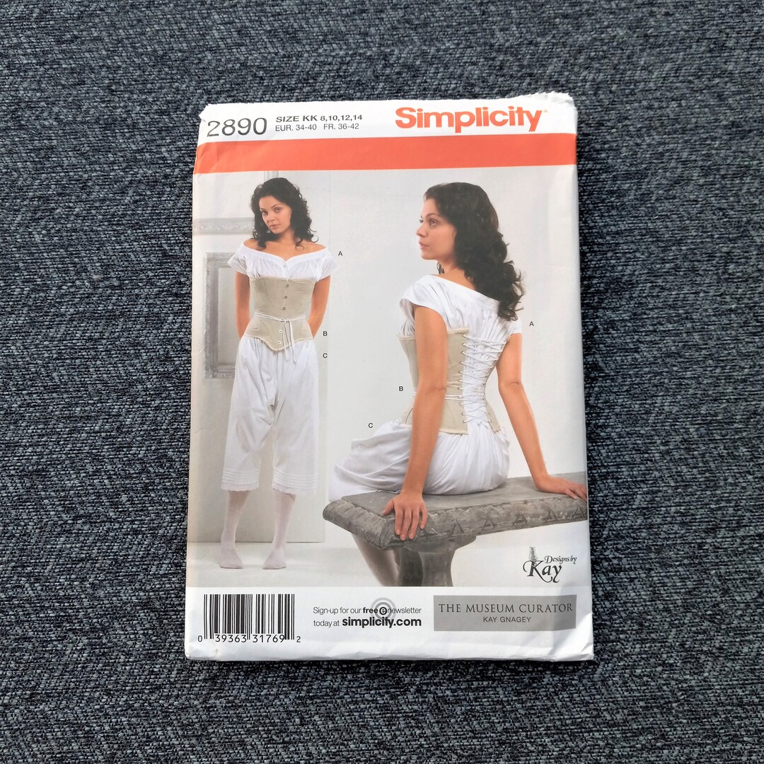 Chemise Gown Corset Drawers Costume Pattern Historical Etsy