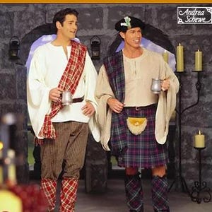 Mens Celtic Costume Pattern, Kilt Pattern, Andrea Schewe, Simplicity 8913, Xs-M, RARE UNCUT OOP Pattern - UP1821