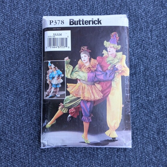 Costume Pattern Clown Jumpsuit Skirt Ruffled Collars Hats Dance