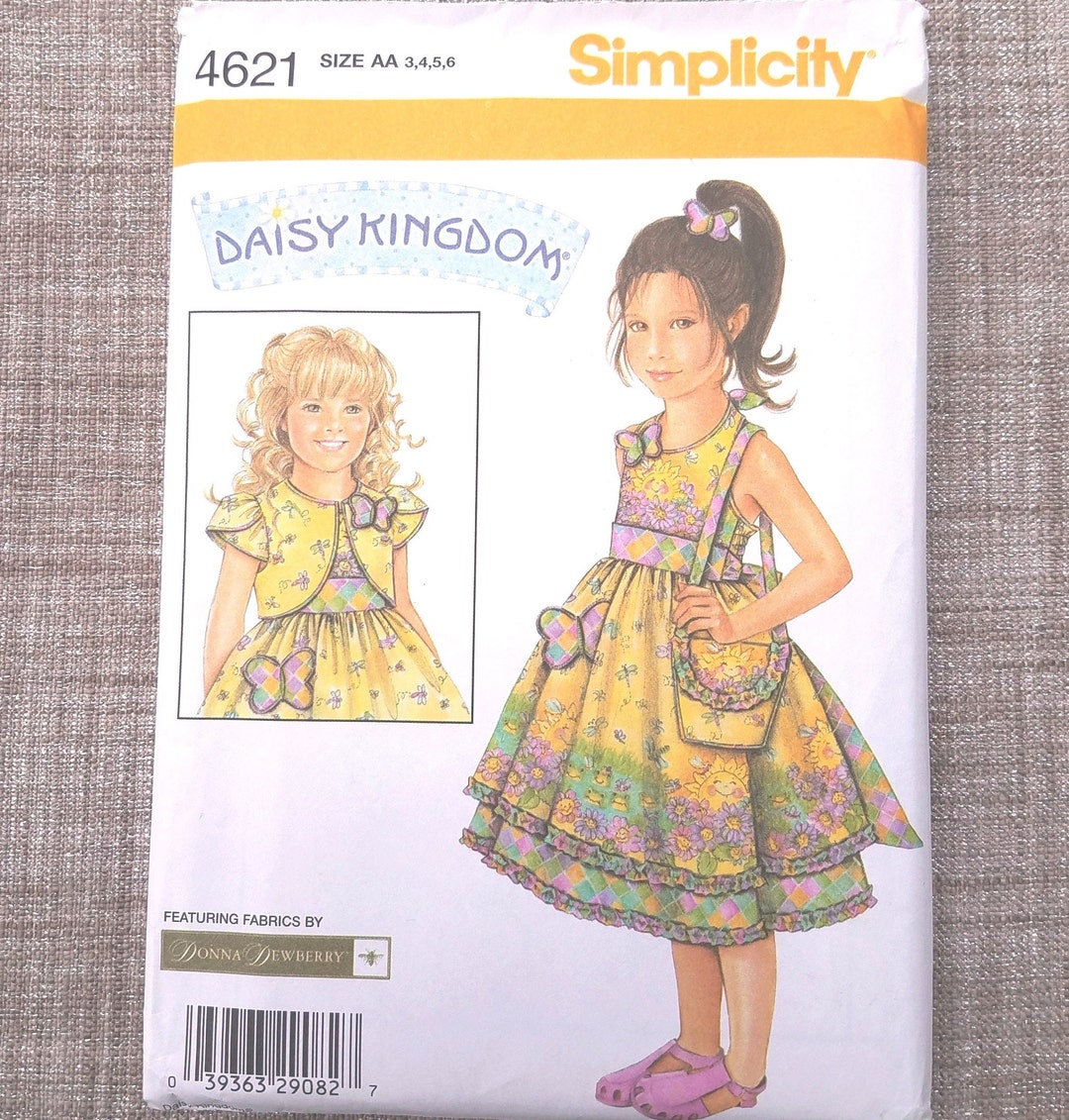 Girls Daisy Kingdom Dress Pattern Layered Skirt Jacket and Etsy