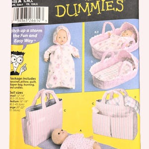 Baby Doll Layette Pattern, Simplicity 5554, S, M and L Dolls, Baby Doll Accessories, Gifts for Girls, Very RARE UNCUT OOP Pattern - UP3276