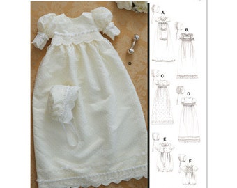 Infants Heirloom Christening Gown Pattern, Rompers, Bonnets, Short Full Romper, McCalls 8460, NB to L, NEW Pattern - NP6767