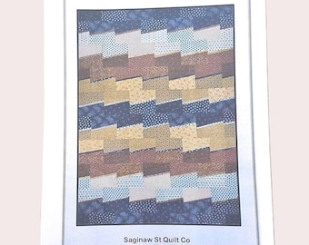 Old Glory Quilt Pattern, Scrappy Quilt with Waves, Karla Alexander, Machine Pieced RARE OOP Pattern - QP6523