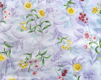 Garden Shadows Floral Fabric, Meadow Wildflowers Large on Lavender Purple, Hoffman Int, New OOP Fabric BTHY - Per HALF Yard - NF6072
