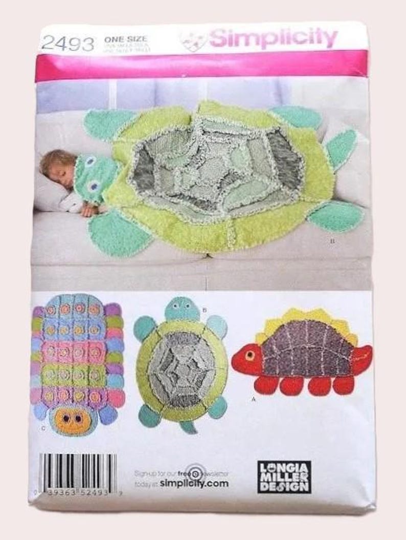 Rag Quilt Patterns, Dinosaur, Turtle, Caterpillar Shaped Quilts ...