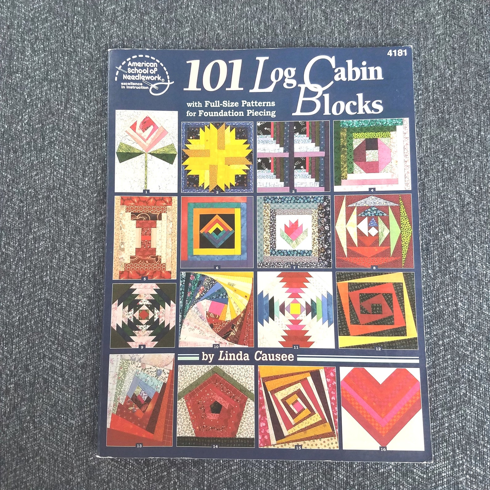101 Log Cabin Blocks Quilt Book Linda Causee Foundation Etsy