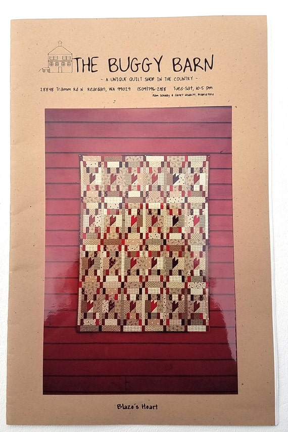 Buggy Barn Quilt Pattern Buggy Barn Blazes Heart Pattern - Etsy Sweden