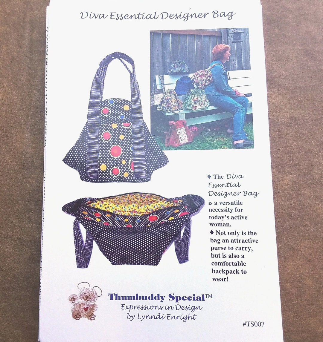 Vintage Designer Bag Pattern Lots Of Pockets Diva Essential Designer vintage-designer-bag-pattern-lots-of-pockets-diva-essential-designer