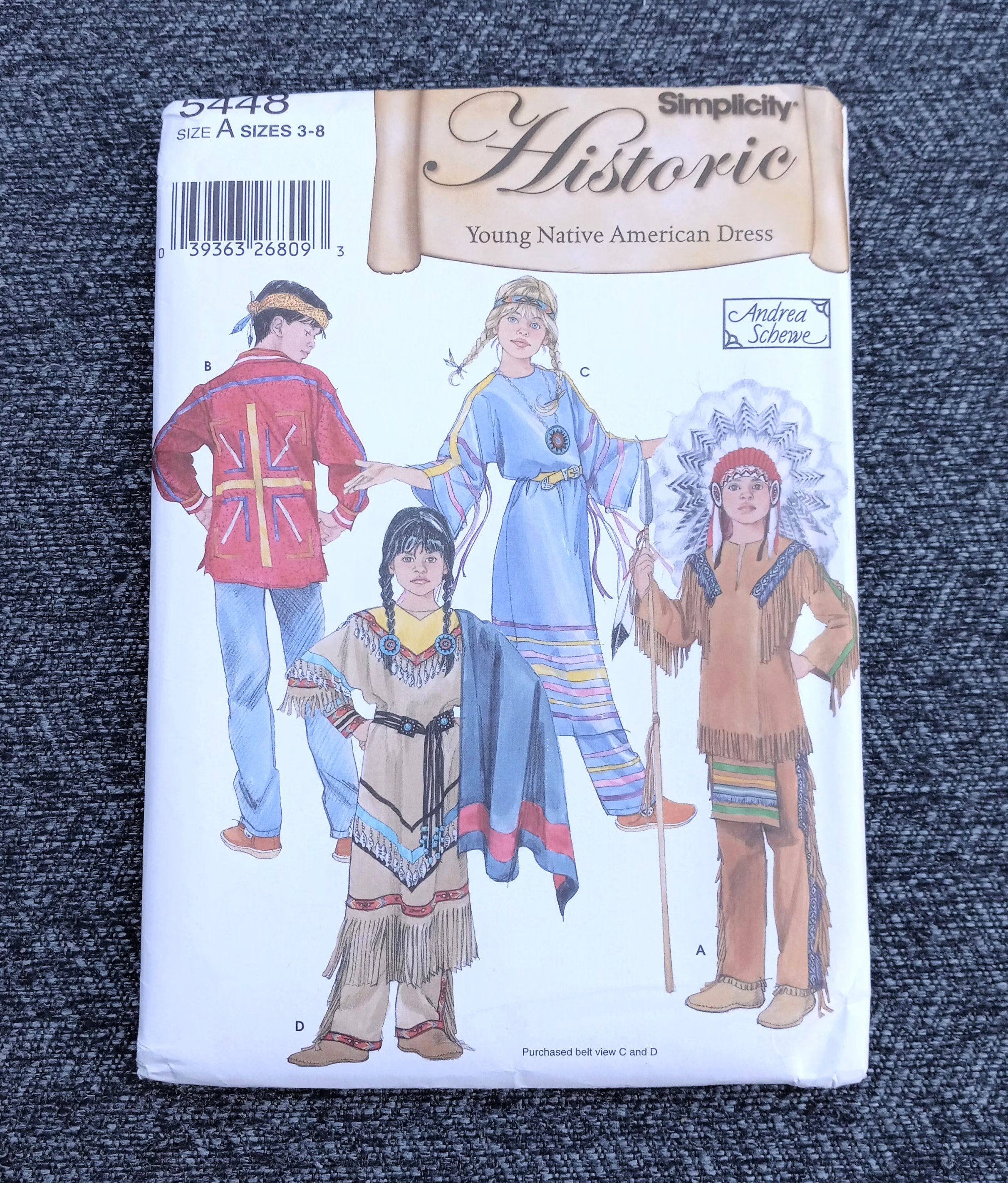 Young Native American Childrens Dress Costume Pattern, Andrea Schewe ...