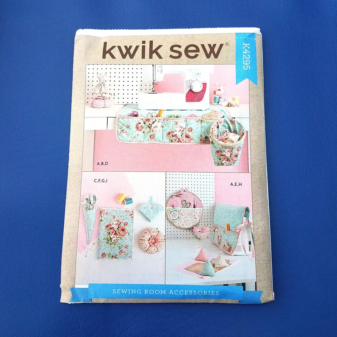 Sewing Room Accessories Pattern, Sewing Machine Cover, Mat With Pockets, Kwik Sew 4295