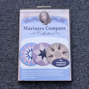 Quilting Instruction Video, Mariners Compass Quilt Collection, Jenny Haskins, 250 Designs, Very RARE Arts Crafts DVD - CS3402
