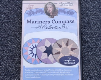 Quilting Instruction Video, Mariners Compass Quilt Collection, Jenny Haskins, 250 Designs, Very RARE Arts Crafts DVD - CS3402