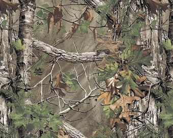 Camo Fabric, Camouflage Large Print, RealTree Fabric, Real Tree Craft or Quilt Fabric, New OOP Fabric BTHY - Per HALF Yard - NF4096