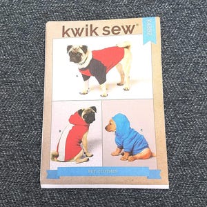Dog T Shirt Hoodie Pattern, Puppy Jacket, Doggie Clothes, Kwik Sew 4382, Pet Clothing Sizes Xs-Xl, RARE NEW OOP Pattern - NP2447