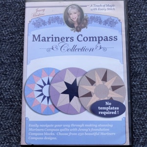 Quilting Instruction Video, Mariners Compass Quilt Collection, Jenny Haskins, 250 Designs, Very RARE Arts Crafts DVD CS3402 image 3