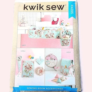 Sewing Room Accessories Pattern, Sewing Machine Cover, Mat with Pockets, Kwik Sew 4295, Seamstress Gift, RARE NEW OOP Pattern - NP2062