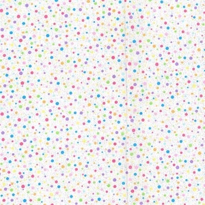 Easter Polka Dot Fabric, Pastel Dots with Glitter, Random Rainbow Dots on WHITE, NEW Fabric off the Bolt BTHY 1/2 Yard NF3257 image 10
