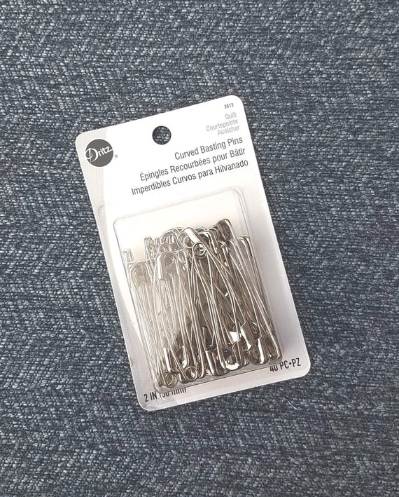 Buy Curved Basting Safety Pins, 2 Inch Pins for Basting Quilts, Dritz  Brand, Rust Resistant, NEW Quilting Sewing Supplies SS4459 Online in India  