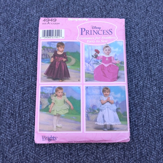 Girls Disney Princess Costume Pattern Simplicity 4949 Etsy
