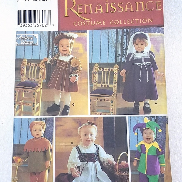 Childrens Medieval Costume Pattern, Renaissance Robin Hood, Simplicity 5517, Baby to Toddler, UNCUT OOP Very RARE Pattern - CP4924