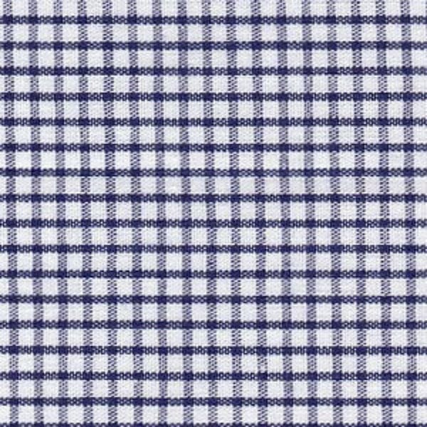 Navy Blue Windowpane Small Check Fabric, Dark Blue White Gingham, Fabric Finders, 60 Inch Wide, NEW OOP Fabric BTHY - 1/2 Yard - NF5357