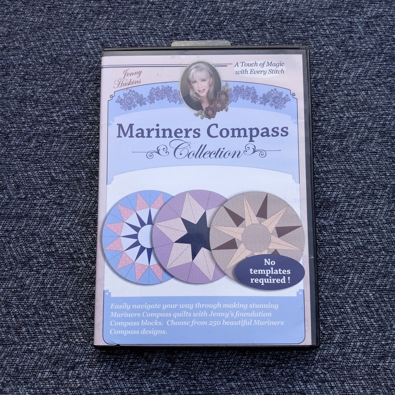Quilting Instruction Video, Mariners Compass Quilt Collection, Jenny Haskins, 250 Designs, Very RARE Arts Crafts DVD CS3402 image 6