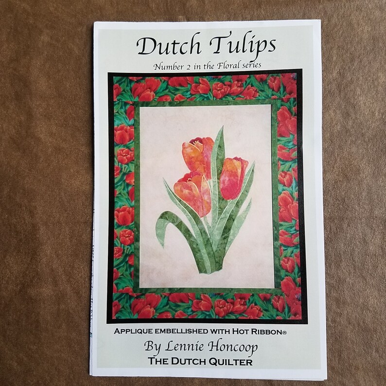 Applique Quilt Pattern Dutch Tulip Design Tulip Applique Etsy