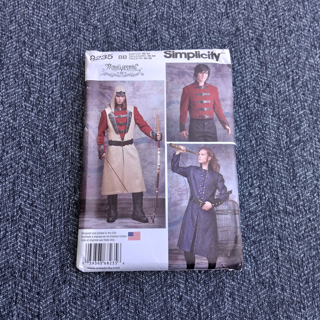 Mens Warrior Costume Pattern Fantasy Maritime Arkivestry Etsy