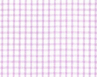 Lilac Windowpane Small Check Fabric, Light Purple White Gingham, Fabric Finders, 60 Inch Wide, New OOP Fabric BTHY - Per HALF Yard - NF4187