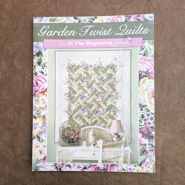 Garden Twist Quilts Pattern Booklet, Trellis Pattern, Designed by Sharon Yenter, In the Beginning - Very RARE Vintage Quilt Booklet - QB4979