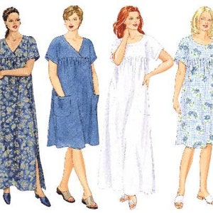 Womens Plus Size Pullover Dress Pattern, Casual House Dress, Stay at Home, Butterick 6601, 16W 18W 20W, UNCUT OOP Pattern - UP4668